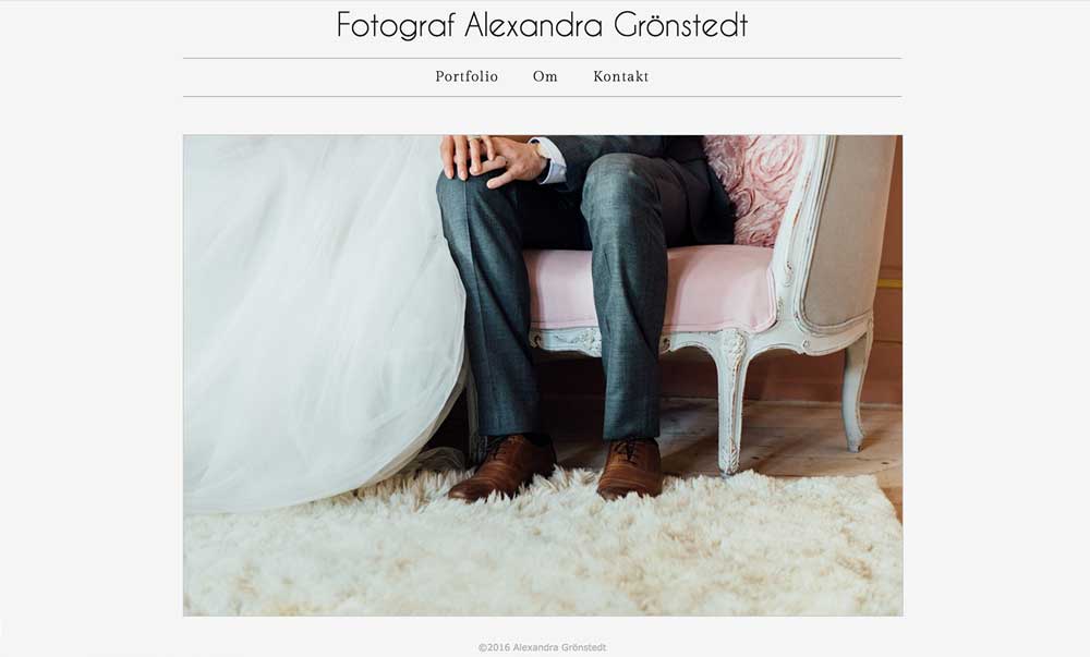 Fotograf Alexandra Grönstedt